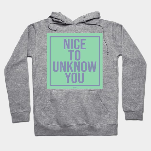 nice to unknow you Hoodie by elishabatto